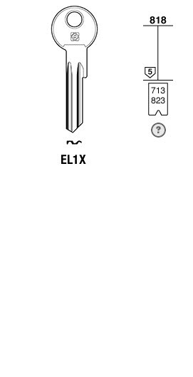 Afbeelding van Silca Cilindersleutel staal EL1X
