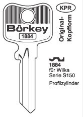 Afbeelding van Borkey 1884 Cilindersleutel voor WILKA