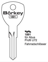 Afbeelding van Borkey 1891 Cilindersleutel voor ABUS
