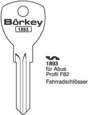 Afbeelding van Borkey 1893 Cilindersleutel voor ABUS F82