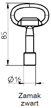 Afbeelding van EMKA sleutel driekant 10 (85mm) - 1004-24