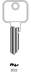 Afbeelding van Zeis Ikon cilindersleutel ZE22 loper brass