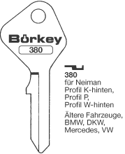 Afbeelding van Borkey 380 Cilindersleutel voor NEIMAN K