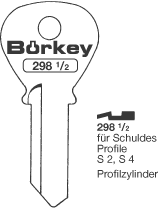 Afbeelding van Borkey 298½ Cilindersleutel voor SCHULD. S2+4