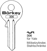 Afbeelding van Borkey 306 Cilindersleutel voor YALE