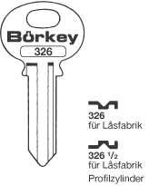 Afbeelding van Borkey 326 Cilindersleutel voor LASF. ESK.