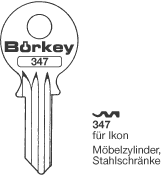 Afbeelding van Borkey 347 Cilindersleutel voor Z. I.