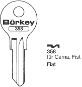 Afbeelding van Borkey 358 Cilindersleutel voor FIST