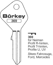 Afbeelding van Borkey 369 Cilindersleutel voor NEIM. T,R,U