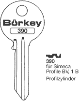 Afbeelding van Borkey 390 Cilindersleutel voor SIMECA 1B,BV