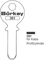Afbeelding van Borkey 391 Cilindersleutel voor KABA NS