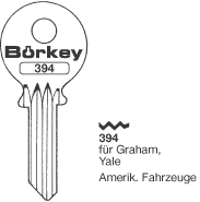 Afbeelding van Borkey 394 Cilindersleutel voor YALE, GRAHAM