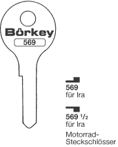 Afbeelding van Borkey 569 Cilindersleutel voor IRA R