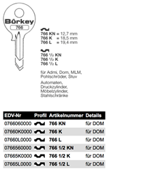 Afbeelding van Borkey Cilindersleutel 766½KN