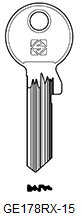 Afbeelding van Silca Cilindersleutel staal GE178RX-15