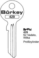 Afbeelding van Borkey 429 Cilindersleutel voor WILKA,VAD.NS