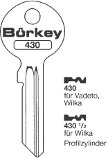 Afbeelding van Borkey 430 Cilindersleutel voor WILKA, VAD.