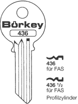 Afbeelding van Borkey 436½ Cilindersleutel voor FAS