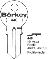 Afbeelding van Borkey 448 Cilindersleutel voor ASSA 460