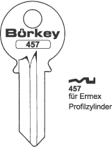 Afbeelding van Borkey 457 Cilindersleutel voor LM ERMEX