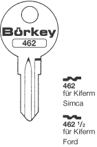 Afbeelding van Borkey 462 Cilindersleutel voor KIFERM,SIMCA