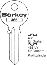 Afbeelding van Borkey 465½ Cilindersleutel voor GRAHAM