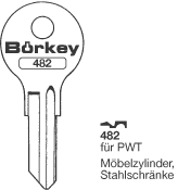 Afbeelding van Borkey 482 Cilindersleutel voor PWT