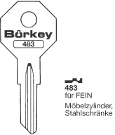 Afbeelding van Borkey 483 Cilindersleutel voor FEIN