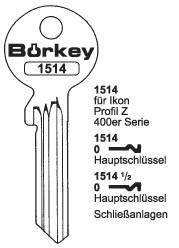 Afbeelding van Borkey 1514½ 0 Cilindersleutel voor Z.I. SER. 100