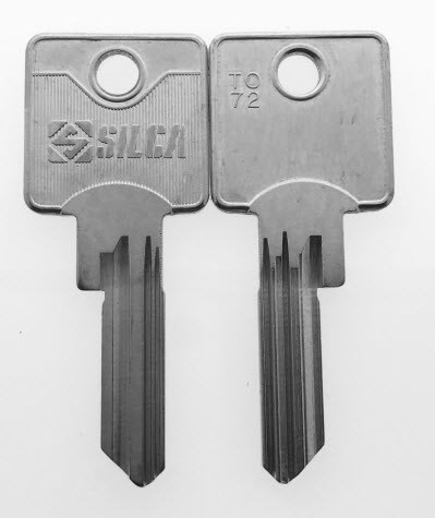 Afbeelding van Silca Cilindersleutel nikkel TO72