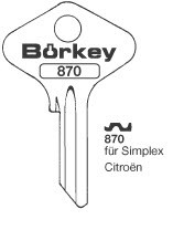 Afbeelding van Borkey 870 Cilindersleutel voor SIMPLEX CITR