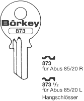 Afbeelding van Borkey 873½ Cilindersleutel voor ABUS