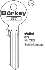 Afbeelding van Borkey 877 Cilindersleutel voor CES VSA, MS