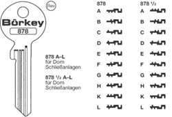 Afbeelding van Borkey 878 L Cilindersleutel voor DOM L VSA MS