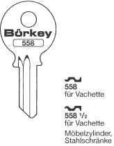 Afbeelding van Borkey 558 Cilindersleutel voor VACHETTE