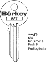 Afbeelding van Borkey 587 Cilindersleutel voor SIMECA R