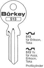 Afbeelding van Borkey 513½ Cilindersleutel voor L.M. ERIKSON