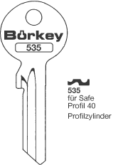 Afbeelding van Borkey 535 Cilindersleutel voor SAFE 40