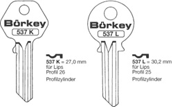 Afbeelding van Borkey 537K Cilindersleutel voor LIPS 26