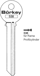 Afbeelding van Borkey 538 Cilindersleutel voor RAMA, STAHL