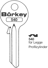 Afbeelding van Borkey 540 Cilindersleutel voor LEGGE