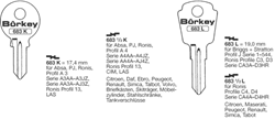 Afbeelding van Borkey 683K Cilindersleutel voor RONIS 13 A3