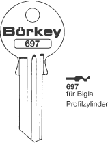 Afbeelding van Borkey 697 Cilindersleutel voor BIGLA