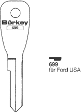 Afbeelding van Borkey 699 Cilindersleutel voor FORD USA