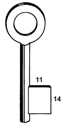 Afbeelding van Chubb Lips sleutel Art. 132 dik 4,75mm