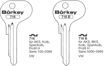 Afbeelding van Borkey 716 Cilindersleutel voor KOLB AKS H