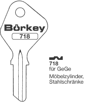 Afbeelding van Borkey 718 Cilindersleutel voor GEGE