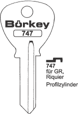 Afbeelding van Borkey 747½ Cilindersleutel voor RIQUIER GR