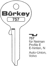 Afbeelding van Borkey 757 Cilindersleutel voor NEIMAN E