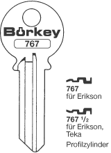 Afbeelding van Borkey 767½ Cilindersleutel voor L.M. ERIKSON